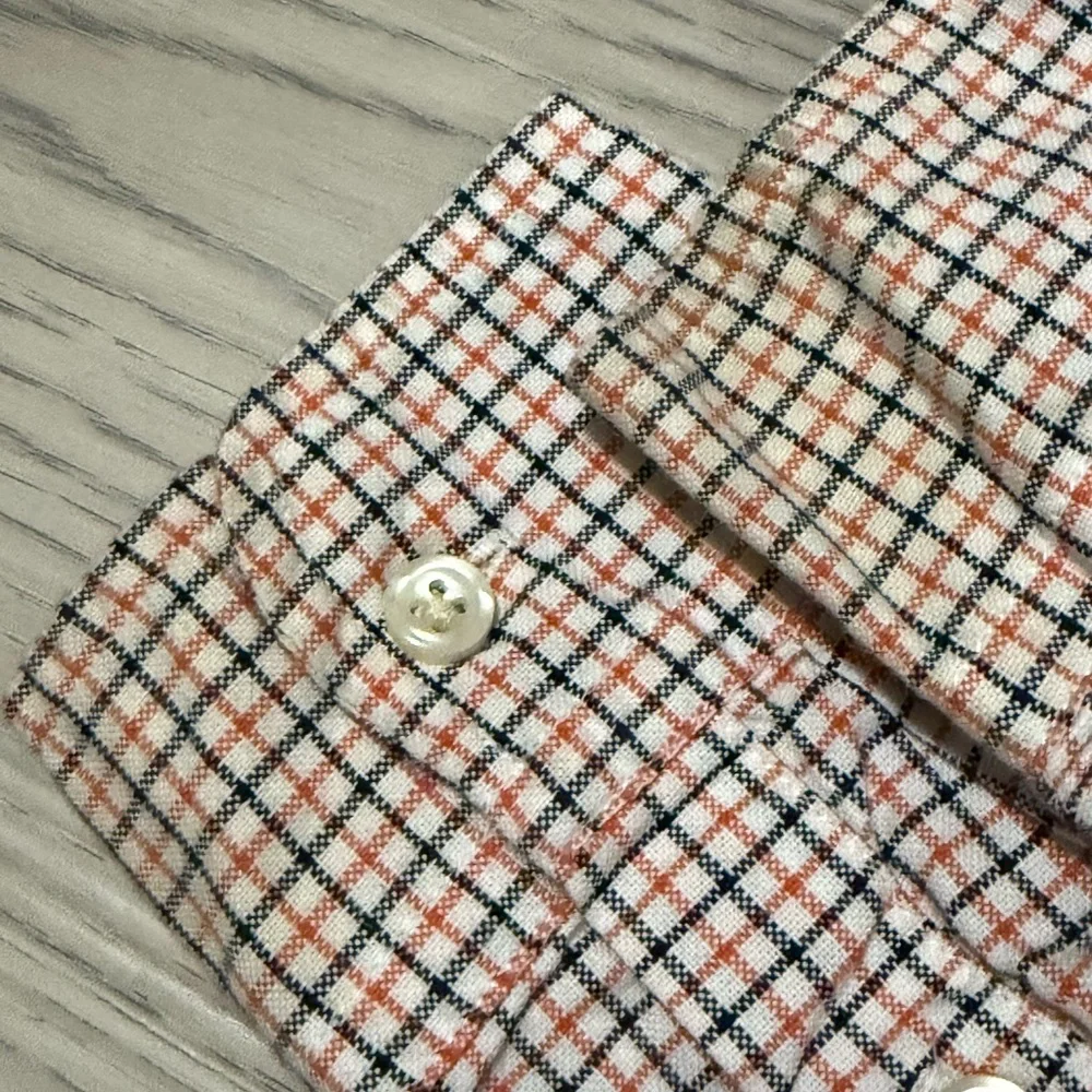 Ralph Lauren Orange and Black Plaid Shirt Size 14/16 Large